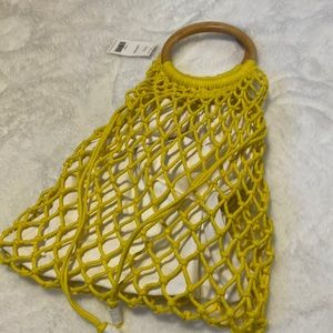 Yellow and khaki handbag, Banana Republic, OS, NWT